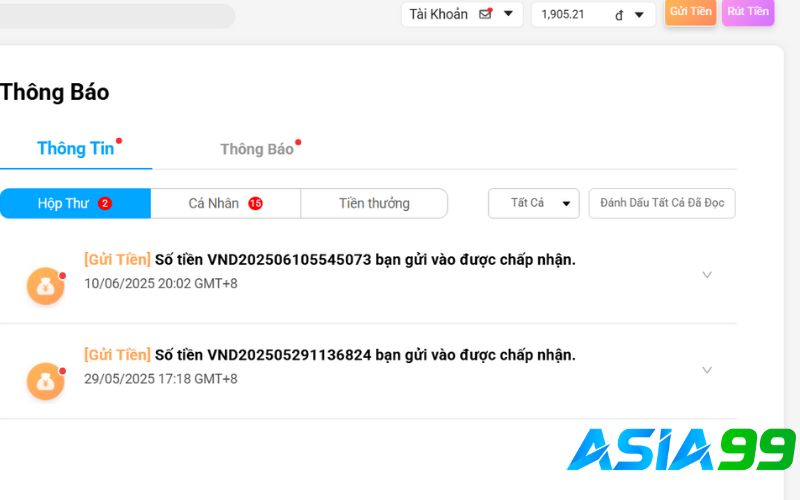 FAQ Asia99 thời gian rút tiền các phương thức thanh toán khác nhau